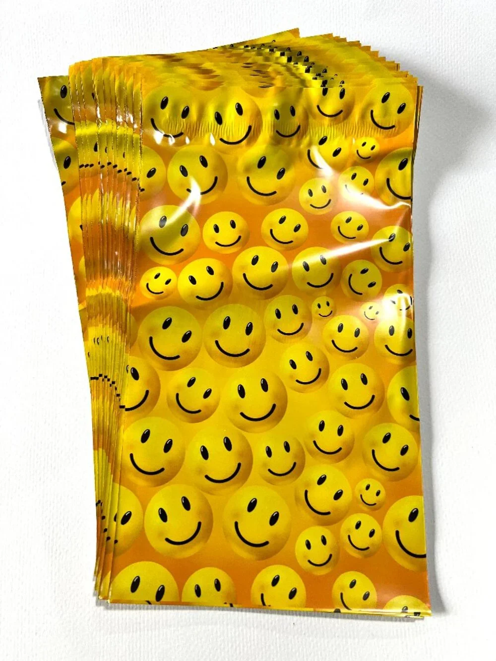 Smiley Face poly mailers 6x9 unpadded, set of 50